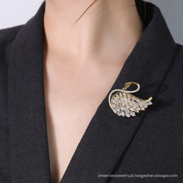 Sanko Strass Swan Pearl Designer Broche Pins